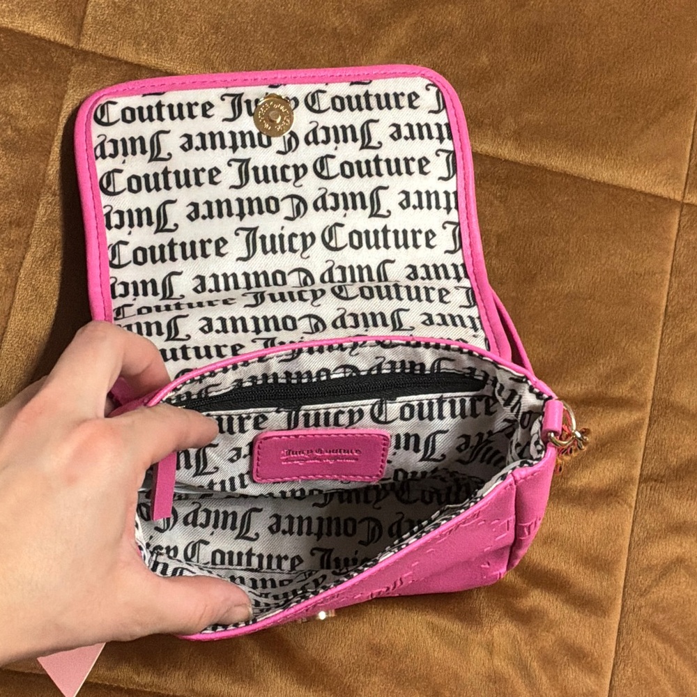 Juicy Couture "Only You N Me" Flap Crossbody Handbag - Picture 5 of 6